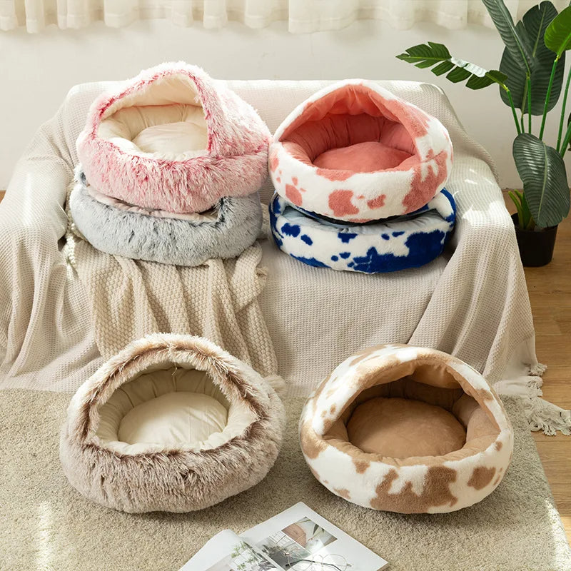 Mochi™ Covered Dog Bed Ultra-Soft Plush Cave