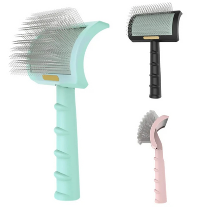 Professional Dog Grooming Comb – Long Needle Slicker Brush for Shedding and Detangling