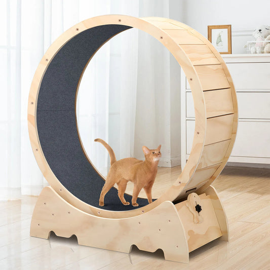 Lunacat™ Solid Wood Cat Exercise Wheel Quiet