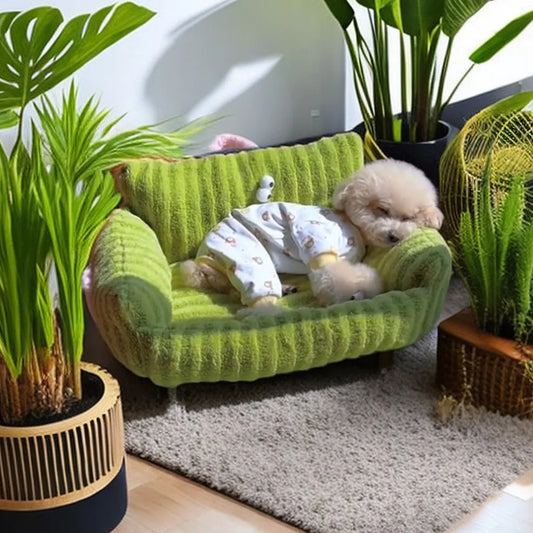 Charlie™ Pet Sofa – Cozy Linen Bed for Dogs & Cats