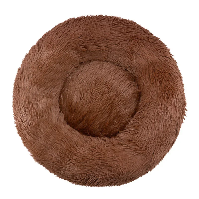 Milo Round Plush Dog Bed – Calming Comfort All Year Round