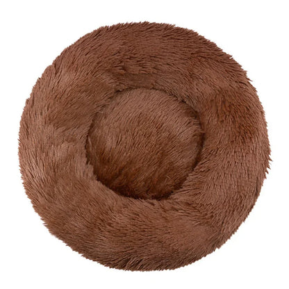 Milo Round Plush Dog Bed – Calming Comfort All Year Round
