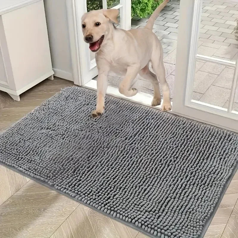 Absorbent Dog Doormat for Muddy Paws – Non-Slip Quick-Dry Microfiber Pet Mat