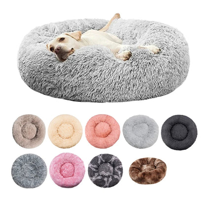 Milo Round Plush Dog Bed – Calming Comfort All Year Round