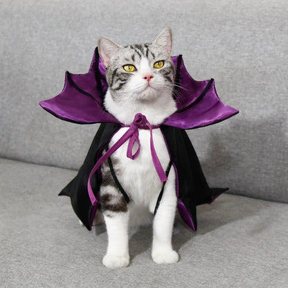 Bat Wings Pet Costume – Halloween Cape for Cats and Small Dogs