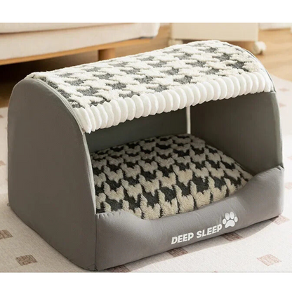 Cooper™ Plush Dog House with Enclosed Design and Washable Cushion