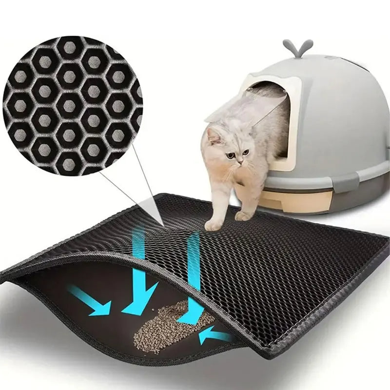 Waterproof Cat Litter Trap Mat Double-layer Mat For a Cleaner Home