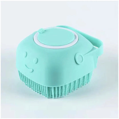 Silicone Pet Bath Brush Massage Grooming Tool for Dogs and Cats