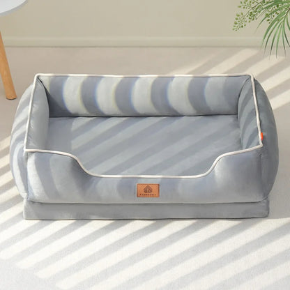 Max™ Plush Dog Sofa – Soft Square Bed with Cushion Support