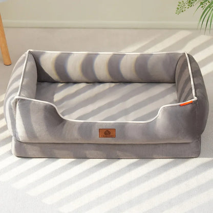 Max™ Plush Dog Sofa – Soft Square Bed with Cushion Support