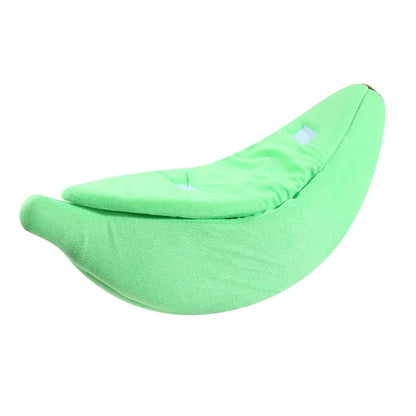 Mango™ Banana-Shaped Pet Bed with Plush Comfort and Semi-Enclosed Design