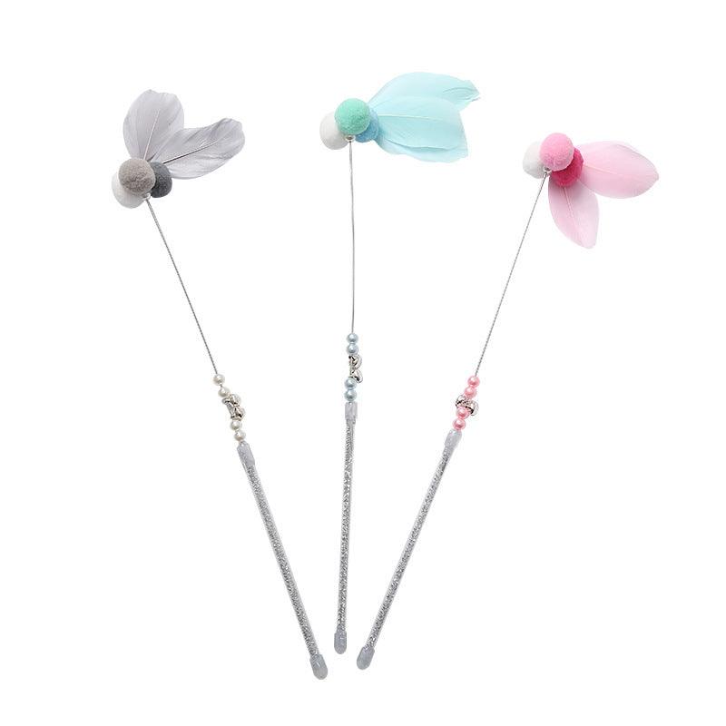 Plush Fish Teaser Wand – Lightweight Steel-Wire Cat Toy for Interactive Play