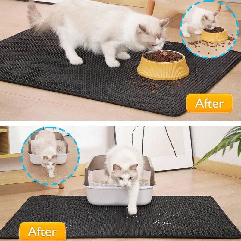 Waterproof Cat Litter Trap Mat Double-layer Mat For a Cleaner Home