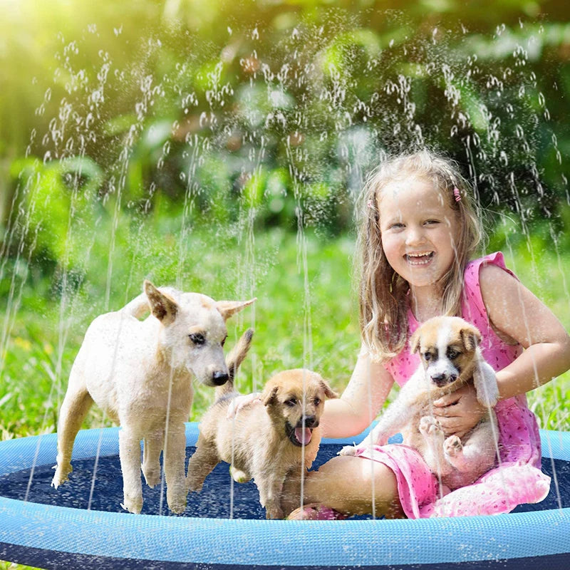Bo™ Splash Dog Sprinkler Mat Foldable summer water play pad