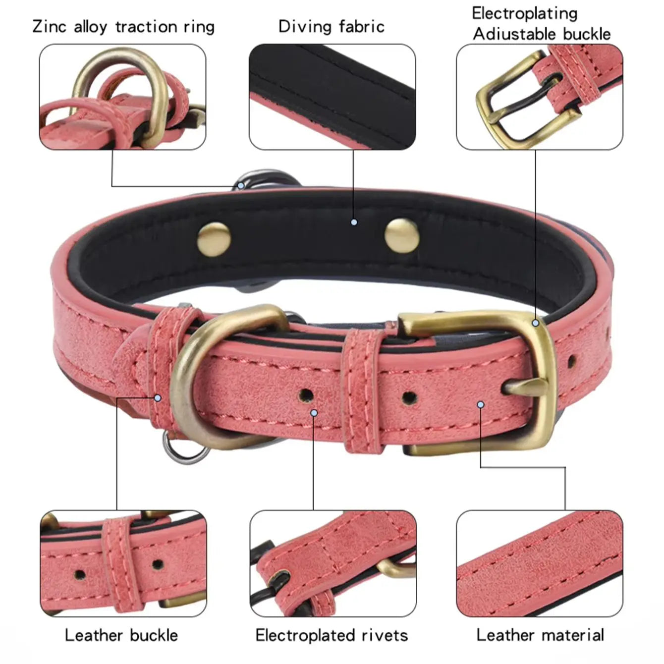 Rufus™ Vintage Leather Dog Collar