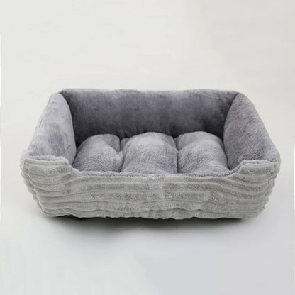 Charlie™ Square Plush Dog Bed – Waterproof & Calming Comfort