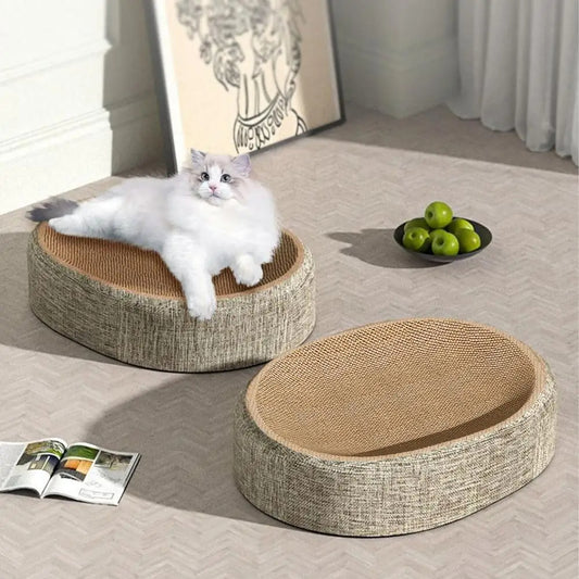 PurrLounge™ – Oval Cat Scratch Bed