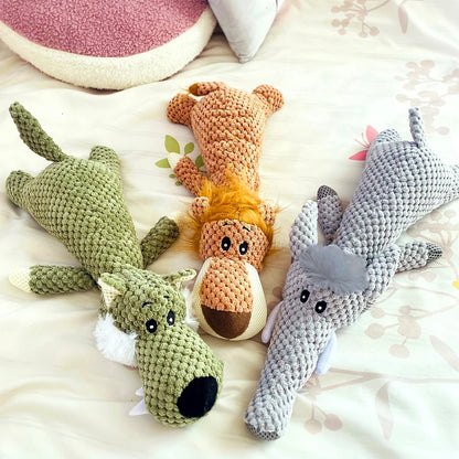 Max™ Plush Animal Dog Toy - Bite-resistant squeaky fun for endless play