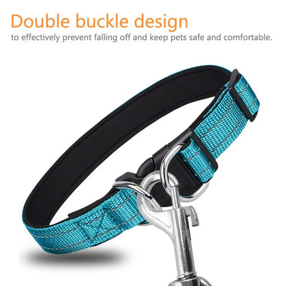 Vilo | Shock-absorbing reflective dog collar with dual D-rings