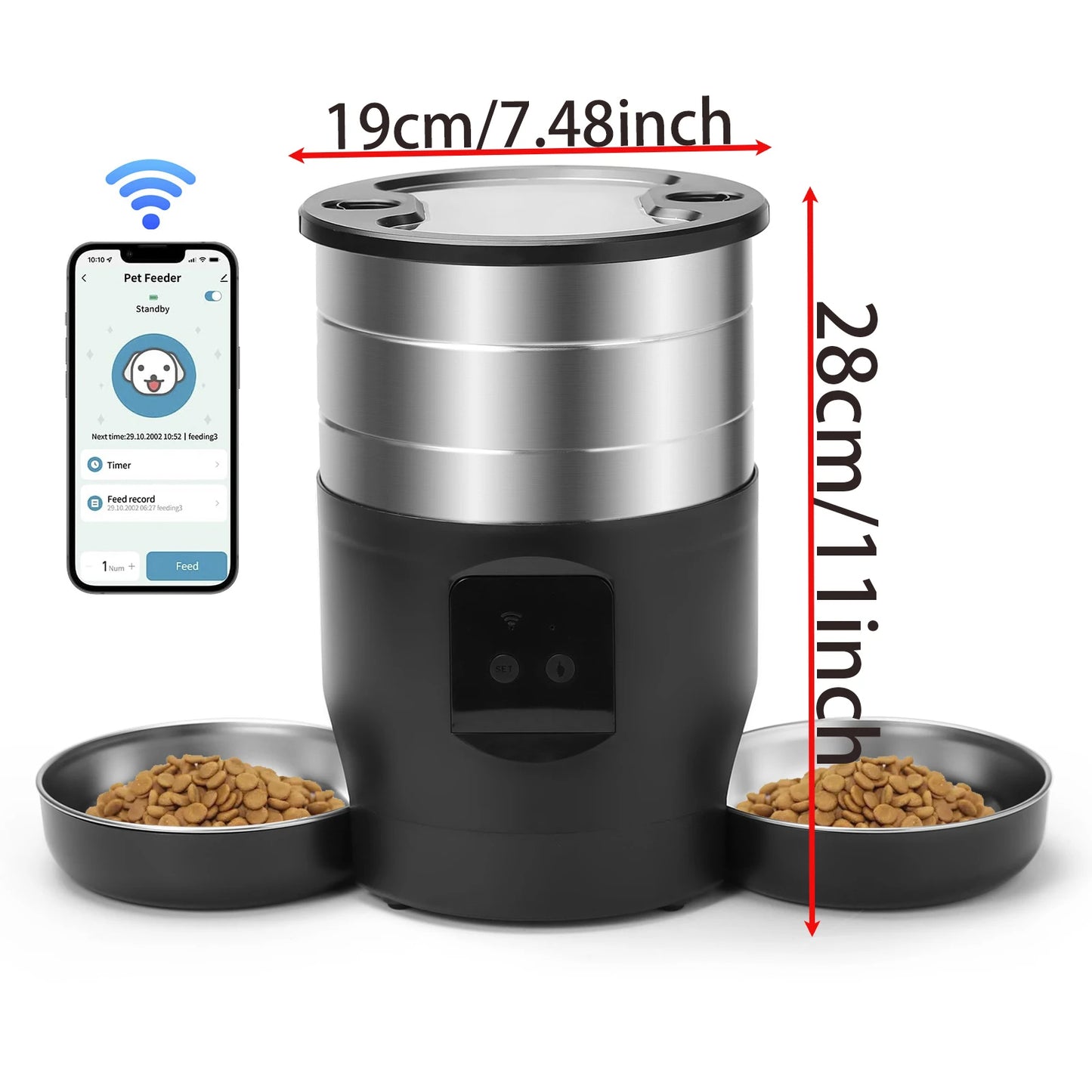 Bailey™ Smart Pet Feeder WiFi/Manual Automatic Food Dispenser