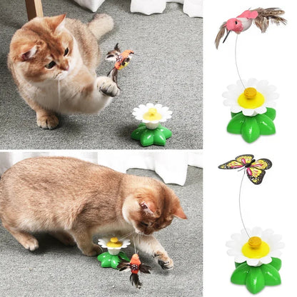 Automatic Rotating Electric Butterfly Cat Toy – Interactive Motion Teaser for Cats