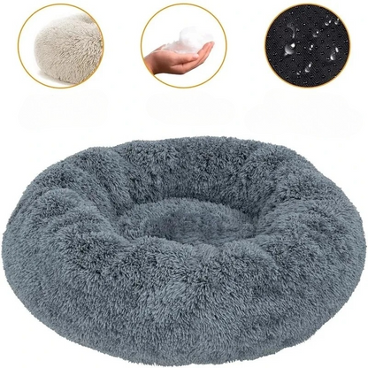 Milo Round Plush Dog Bed – Calming Comfort All Year Round