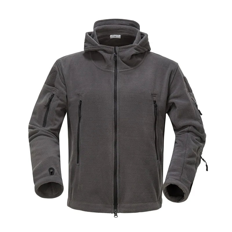 Military Tactical Fleece Jacket – Windproof Thermal Hooded Outdoor Coat
