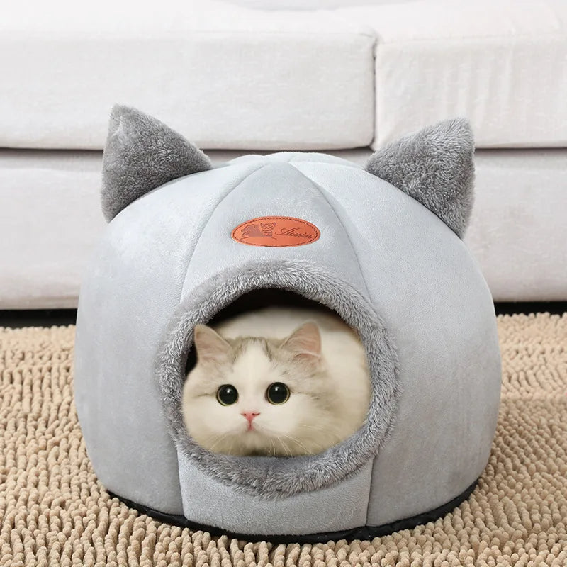 Luna™ Cozy Cave Bed - Enclosed Plush Hideaway For Warm And Secure Rest