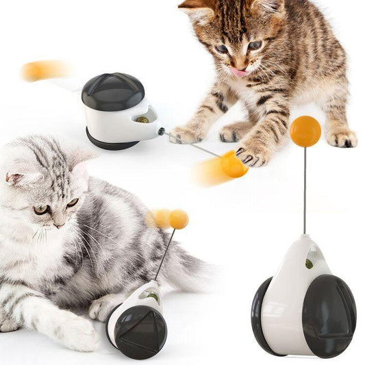 Electric Automatic Lifting Cat Toy – Interactive Rabbit-Fur Teaser for Active Play
