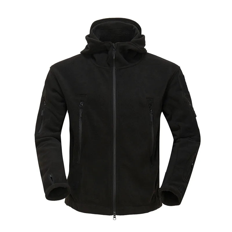Military Tactical Fleece Jacket – Windproof Thermal Hooded Outdoor Coat