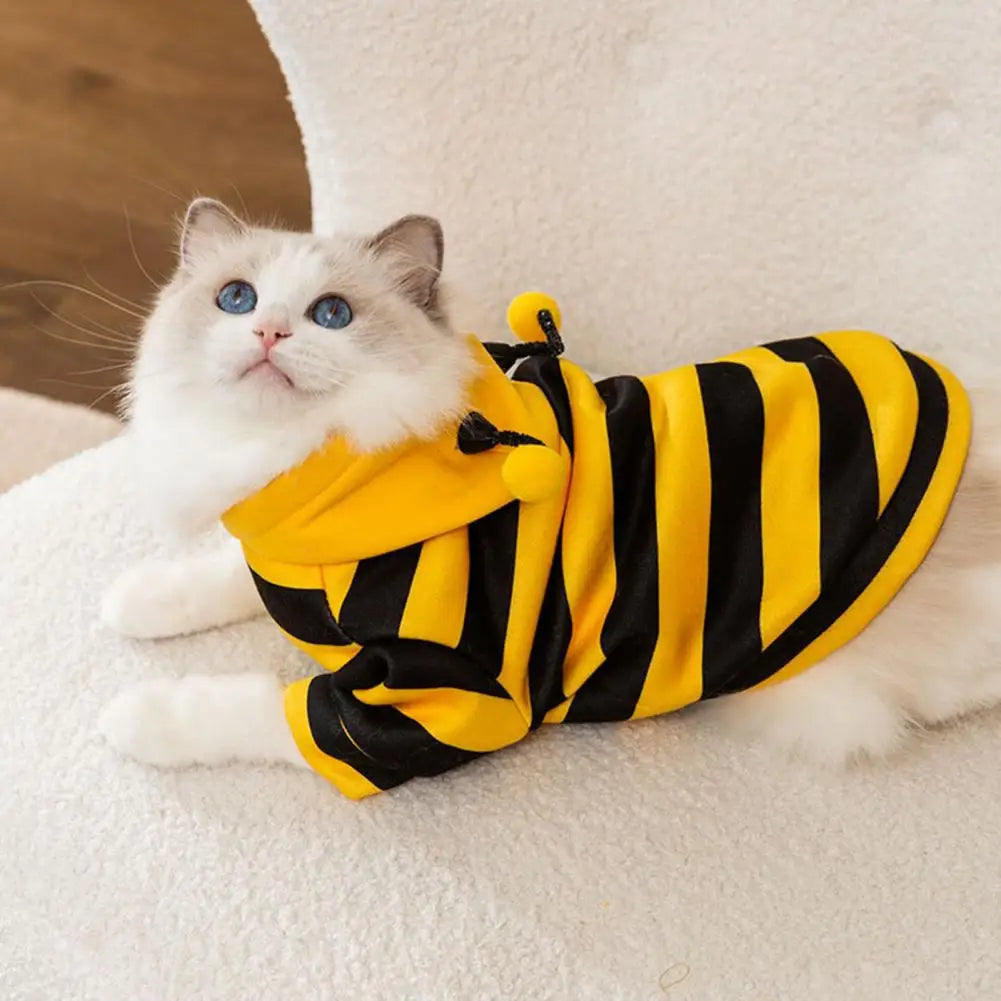 Bee Pet Hoodie – Adorable Warm Costume for Small and Medium Dogs & Cats