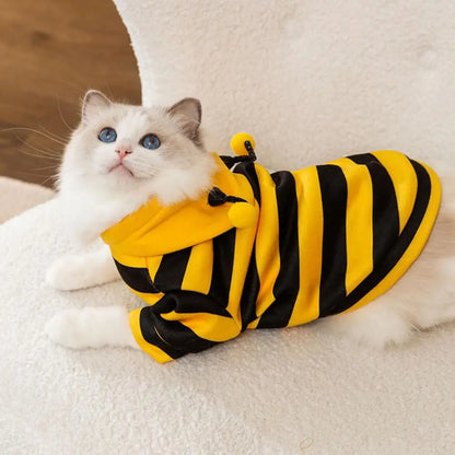 Bee Pet Hoodie – Adorable Warm Costume for Small and Medium Dogs & Cats