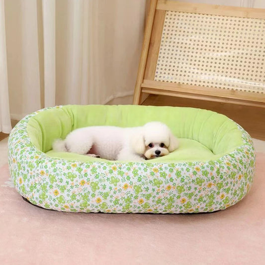 Daisy™ Floral Pet Bed – Cozy All-Season Comfort for Dogs & Cats