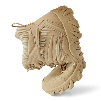 Waterproof Unisex Hiking Shoes – Leather Outdoor Climbing Sneakers with Anti-Slip Grip