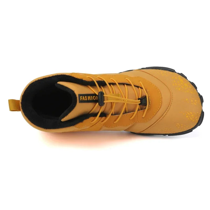 Fur Lined Barefoot Ankle Boots Breathable Casual Work Shoes Unisex