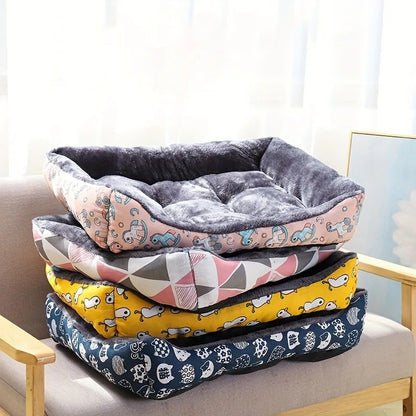 Milo™ Cozy Printed Pet Bed – Soft Comfort for Cats & Dogs