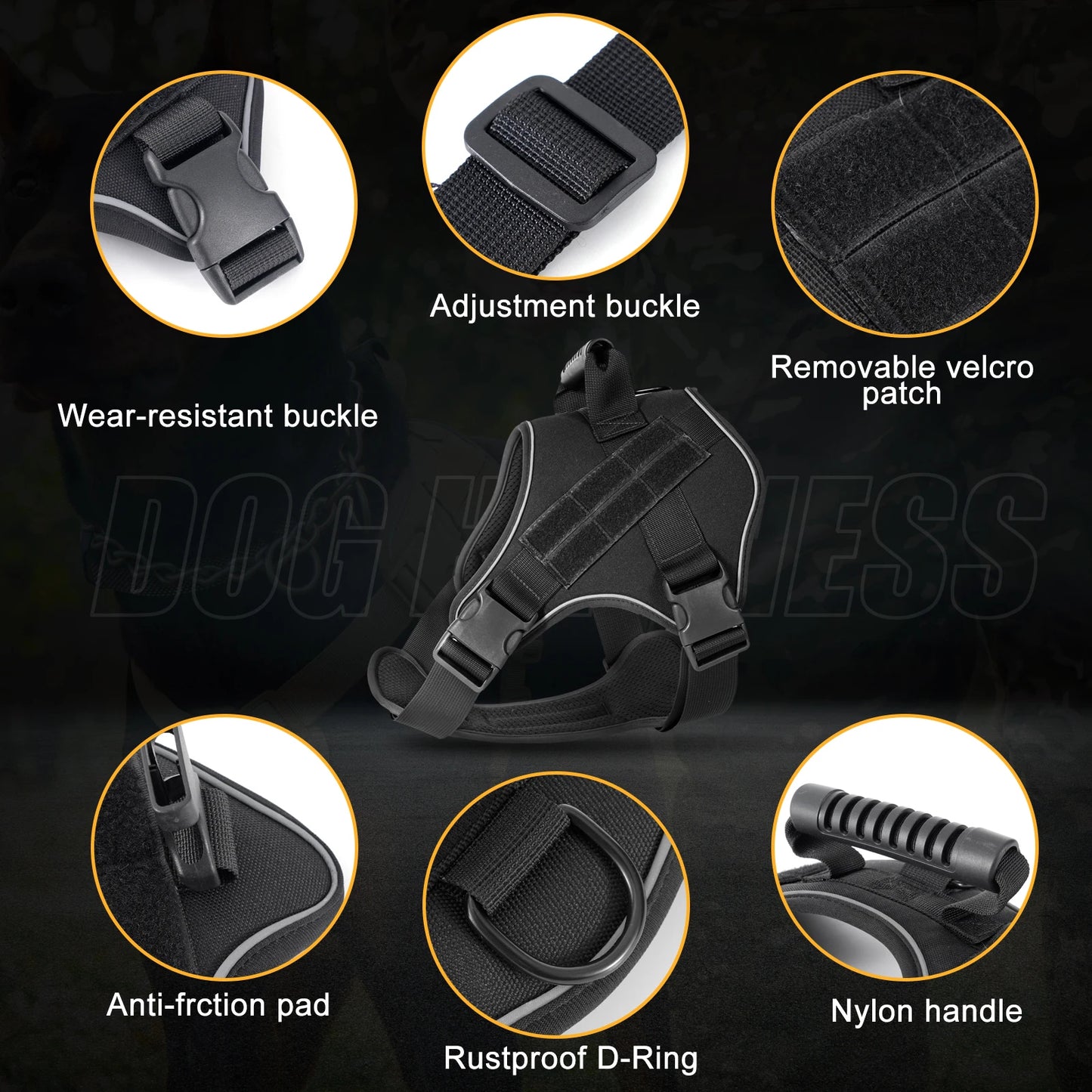Rex™ Heavy-Duty Tactical Dog Harness
