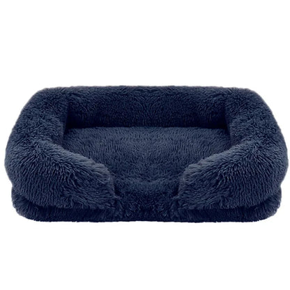 Chloe™ Plush Pet Sofa Bed with Cotton Cushion and Washable Design