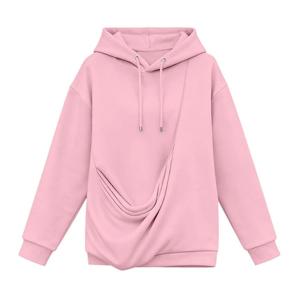 Women’s Casual Hoodie with Pet Carrier Pocket – Cozy Hooded Sweatshirt for Cats & Dogs