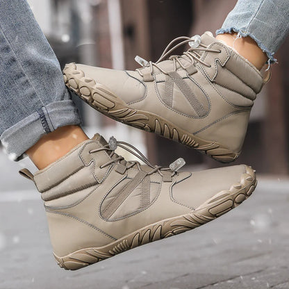 Plush Lined High Top Ankle Boots Anti Slip Casual Shoes Unisex