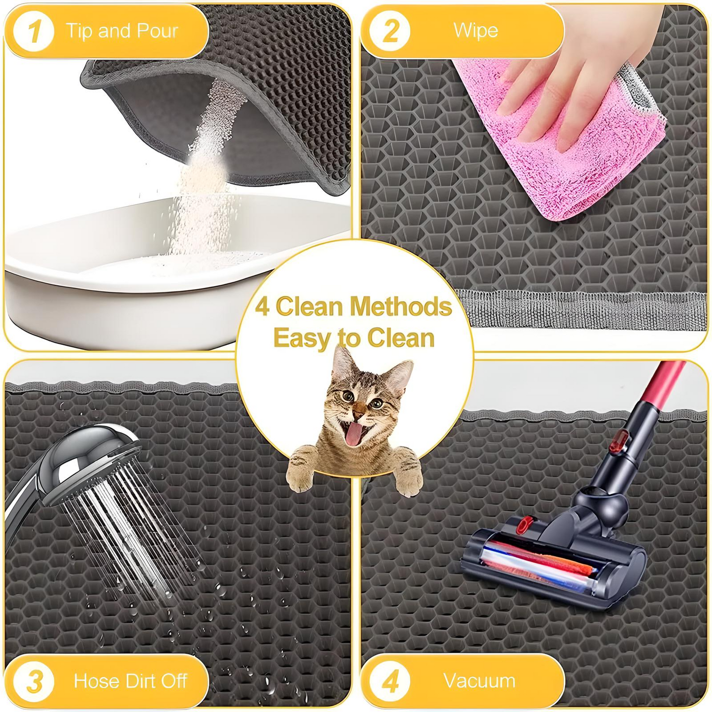 Waterproof Cat Litter Trap Mat Double-layer Mat For a Cleaner Home