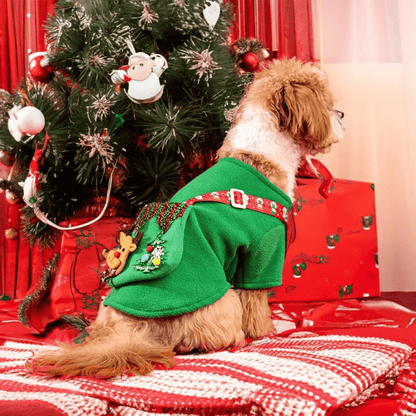 Christmas Elk Dog Dress with Soft Fabric and Festive Design