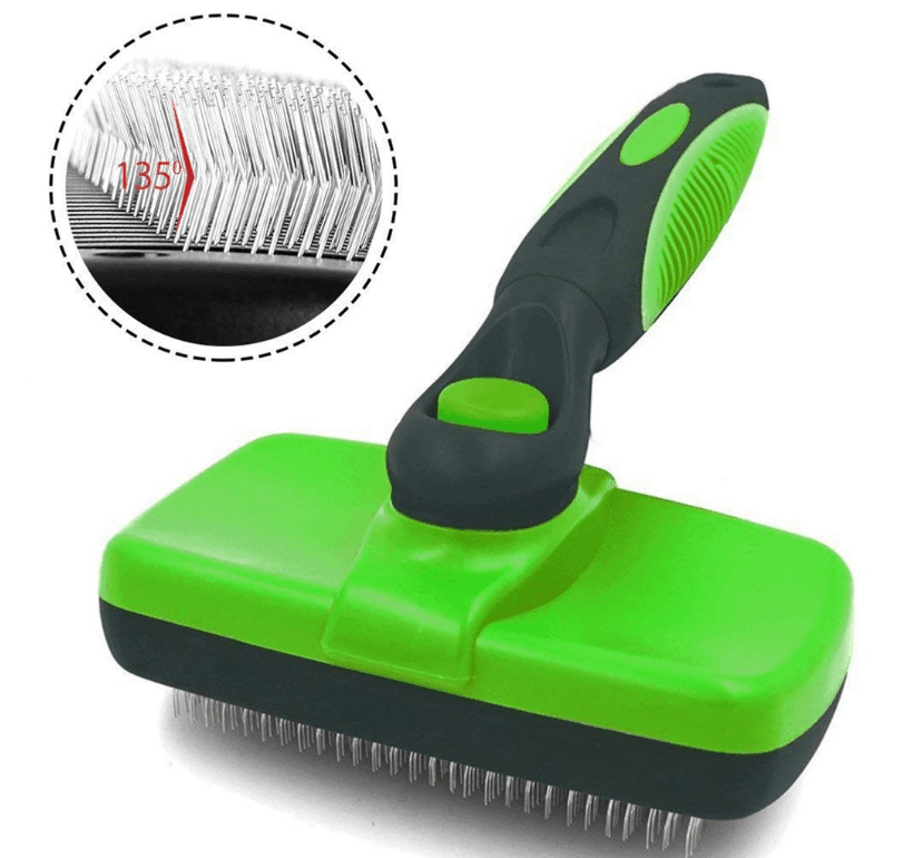Self Cleaning Pet Grooming Brush Stainless Steel Slicker Comb for Dogs and Cats