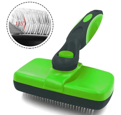 Self Cleaning Pet Grooming Brush Stainless Steel Slicker Comb for Dogs and Cats