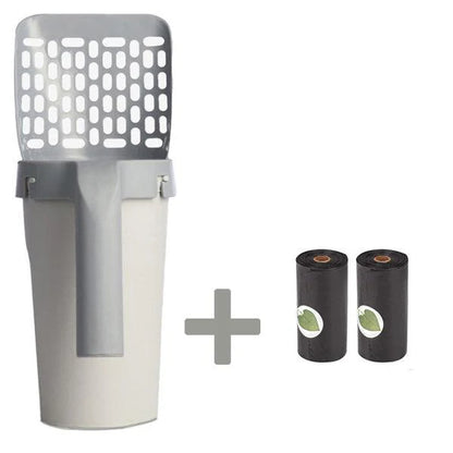 Self-Cleaning Cat Litter Scoop – With Built-In Waste Bin and Bags