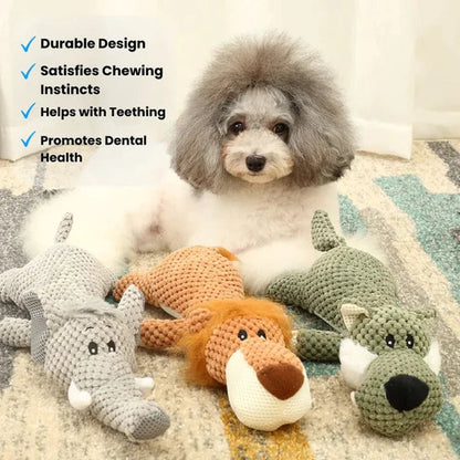Max™ Plush Animal Dog Toy - Bite-resistant squeaky fun for endless play