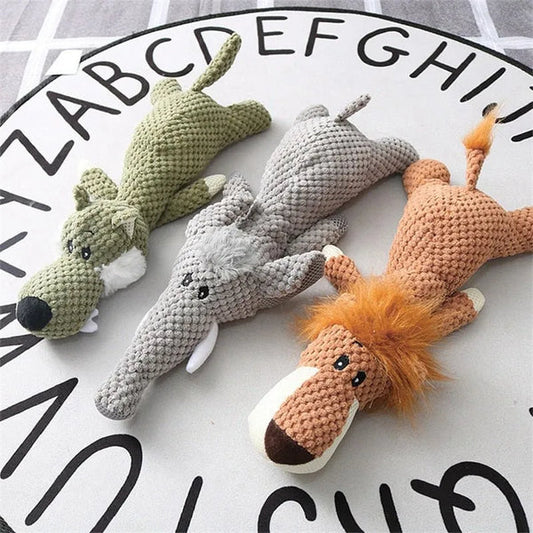 Max™ Plush Animal Dog Toy - Bite-resistant squeaky fun for endless play