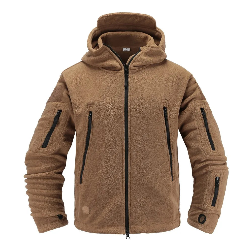 Military Tactical Fleece Jacket – Windproof Thermal Hooded Outdoor Coat
