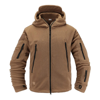 Military Tactical Fleece Jacket – Windproof Thermal Hooded Outdoor Coat