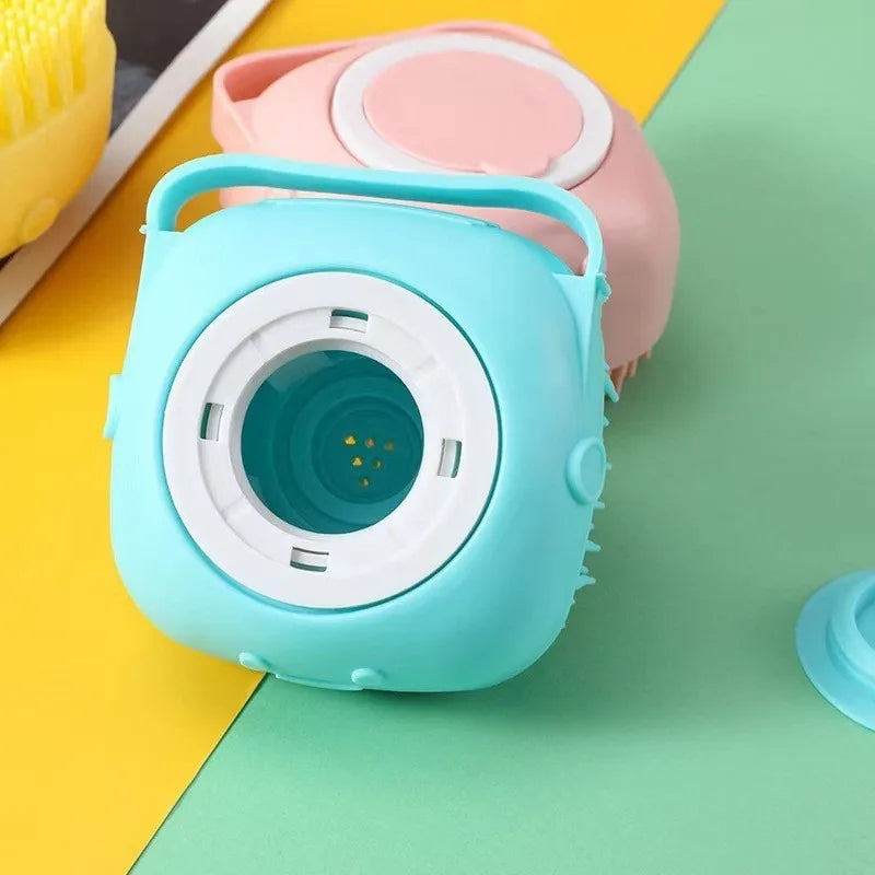 Silicone Pet Bath Brush Massage Grooming Tool for Dogs and Cats